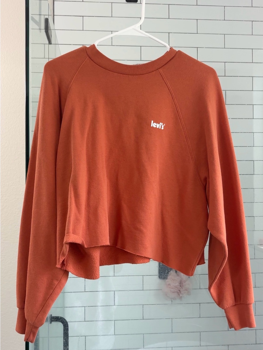 Levi's Rust Orange Cropped Crewneck Sweatshirt
